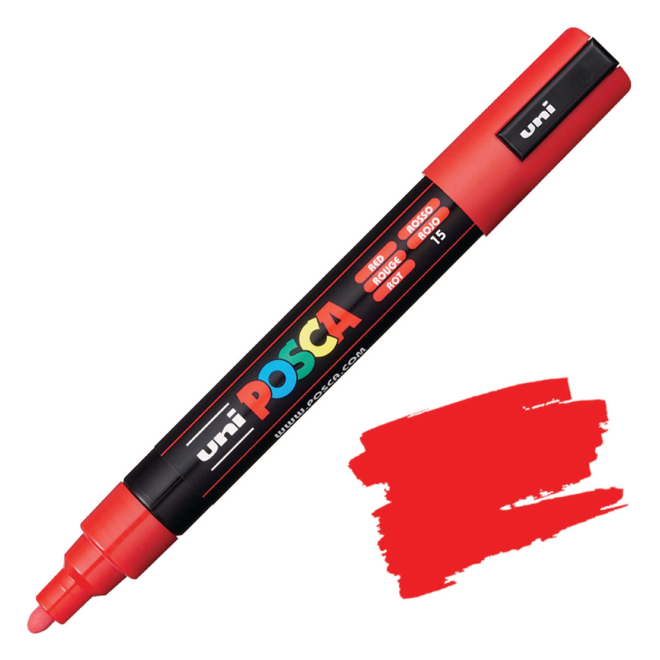 Marker Medium Tip 1.8-2.5mm Red POSCA Uni